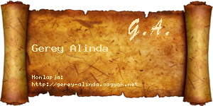 Gerey Alinda névjegykártya